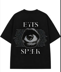 BLACKHOURS — EYES SPEAK Graphic Oversized Tee