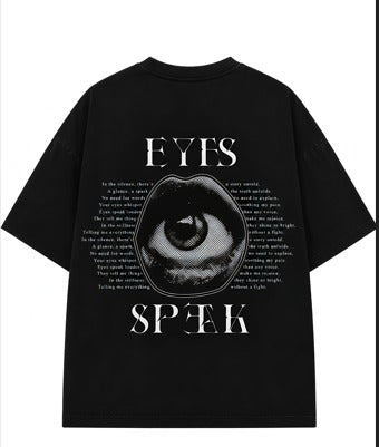 BLACKHOURS — EYES SPEAK Graphic Oversized Tee